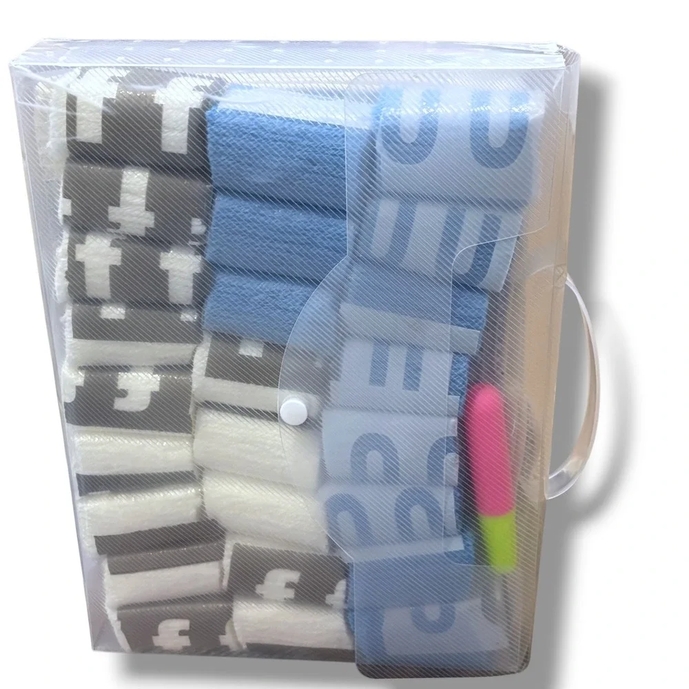 Lapatain Latch Hook Kit Blue Grey Geometric Pillow Case 17x17 DIY Craft LTB1315